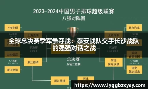 全球总决赛季军争夺战：泰安战队交手长沙战队的强强对话之战